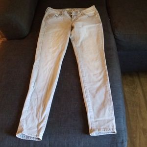 Old Navy grey light wash rinse rockstar jeans